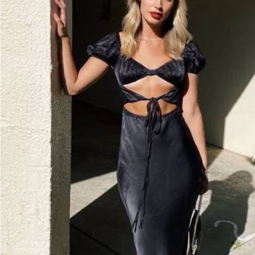 vrg grl au revoir bias cut out midi